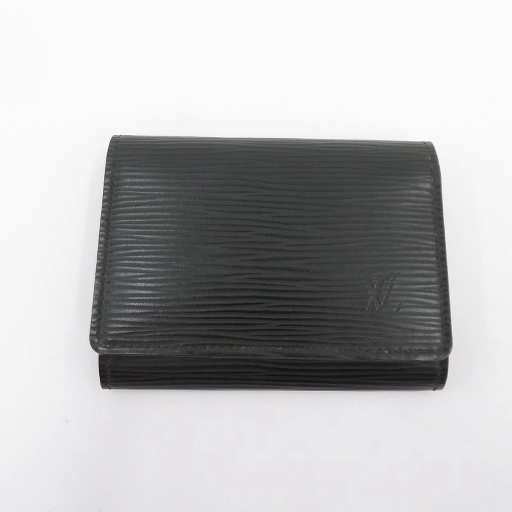 LOUIS VUITTON Epi Envelope Carte de Visite Card Case Wallet Black